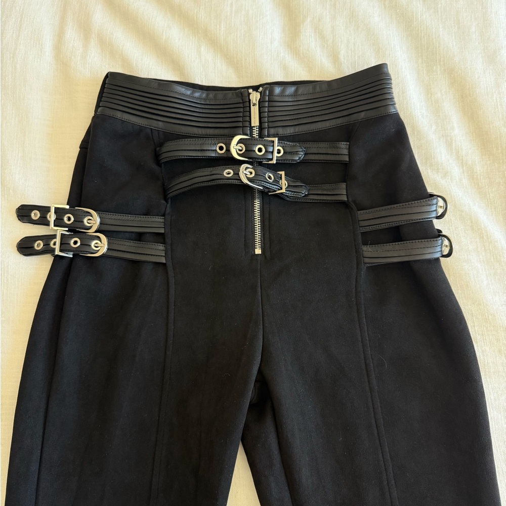 Maniere De Voir Black Buckle Detail Jeans